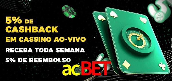 Promoções do cassino ao Vivo acbet